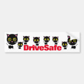 Geometrische Schwarze Katzen Autoaufkleber (Vorne)