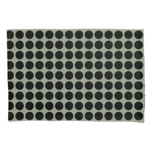 Geometrische schwarze Polka-Punkte auf jeder Farbe Kissenbezug