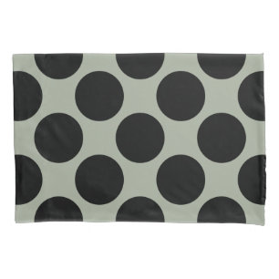 Geometrische schwarze Polka-Punkte für jede Farbe Kissenbezug