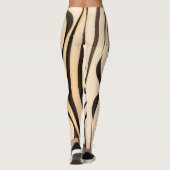 Geometrische schwarze Spirale auf rötlichem Hinter Leggings (Rückseite)