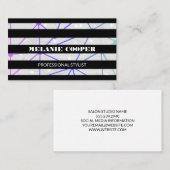 Geometrische schwarze Streifen - Aktuelle Visitenk Visitenkarte (Vorne/Hinten)