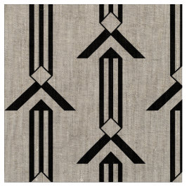 Geometrische schwarze Streifen und Sparren-Gewebe Stoff