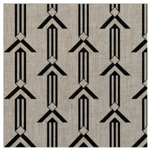 Geometrische schwarze Streifen und Sparren-Gewebe Stoff