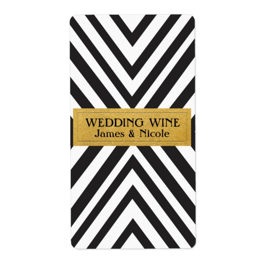 Geometrische schwarze und weiße Linien und goldene (Vorne)