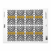 Geometrische schwarze und weiße Linien und goldene (Vorne)