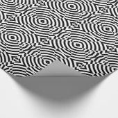 Geometrische Schwarzweiss-Illusion Geschenkpapier (Ecke)