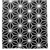 Geometrische Schwarzweiss-Sternchen-Vereinbarung Duschvorhang (Vorderseite)