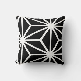 Geometrische Schwarzweiss-Sternchen-Vereinbarung Kissen