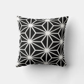 Geometrische Schwarzweiss-Sternchen-Vereinbarung Kissen (Rückseite)