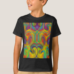 GEOMETRISCHE SCHWIRL BUNTE KUNST ABSTRAKT T-Shirt