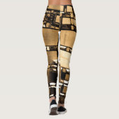 Geometrische Sepia Leggings (Rückseite)