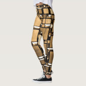 Geometrische Sepia Leggings (Links)