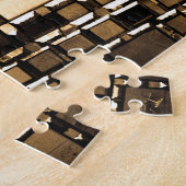 Geometrische Sepia-Spiegel Puzzle (Seite)