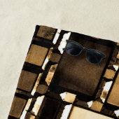 Geometrische Sepia-Spiegel Strandtuch (Beispiel)