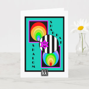 Geometrische Shabbat-Shalom-Grußkarte Karte