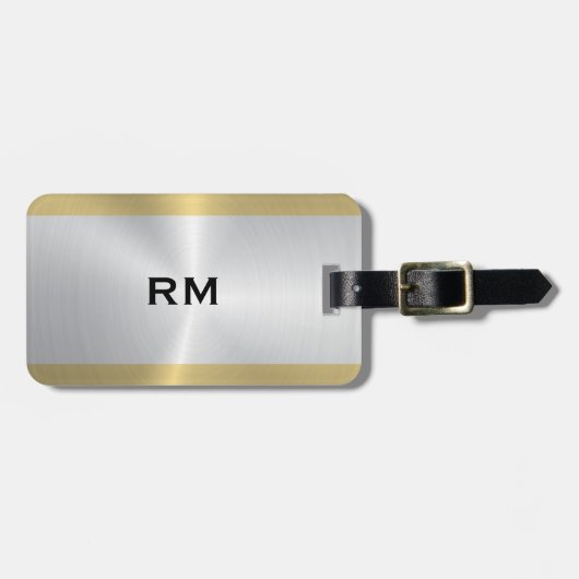 geometrische Silber- und Goldgestaltung Gepäckanhänger (Vorderseite horizontal)