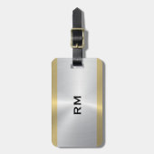geometrische Silber- und Goldgestaltung Gepäckanhänger (Vorderseite vertikal)