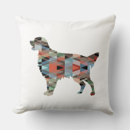 Geometrische Silhouette des flachbeschichteten Ret Kissen