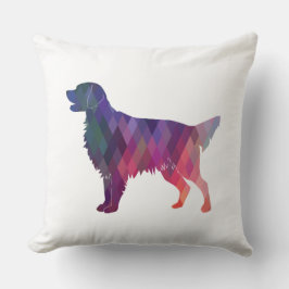 Geometrische Silhouette des flachbeschichteten Ret Kissen