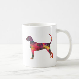 Geometrische Silhouette des Hundes auf Bluetick Kaffeetasse