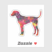 Geometrische Silhouette des Plotts Aufkleber (Blatt)