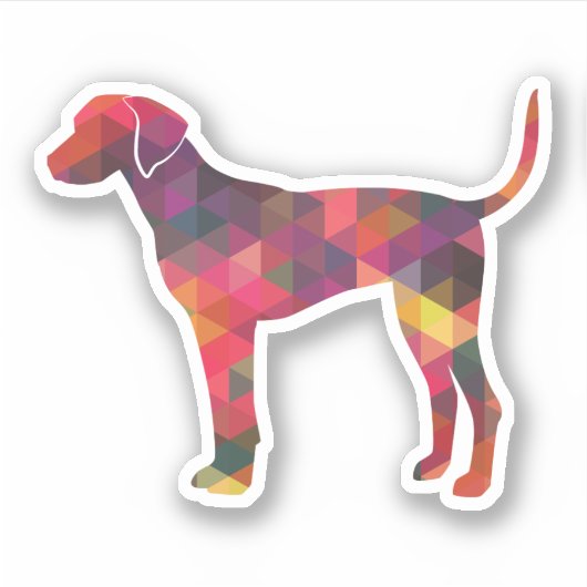 Geometrische Silhouette des Plotts Aufkleber (Vorderseite)