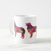 Geometrische Silhouette für australische Schepherd Kaffeetasse (Vorderseite Links)