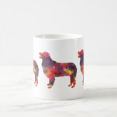 Geometrische Silhouette für australische Schepherd Kaffeetasse (Mittel)