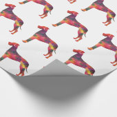 Geometrische Silhouette für große Dog Geschenkpapier (Ecke)