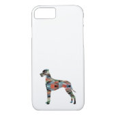 Geometrische Silhouette von Großdane Dog Kariert Case-Mate iPhone Hülle (Rückseite)