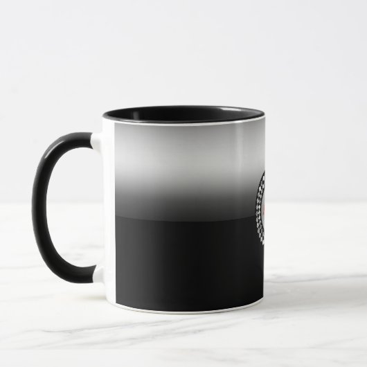 Geometrische Silver- und Schwarz-Formen Tasse (Links)