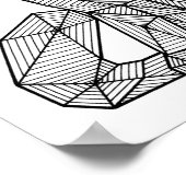 Geometrische Sitzkat, Vorderseite Poster (Ecke)