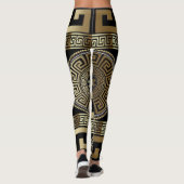 Geometrische sizilianische Frauen Leggings (Rückseite)