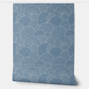 Geometrische Skala Linie Art, Schlauheit blau Tapete