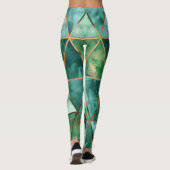 Geometrische SmaragdLeggings Leggings (Rückseite)
