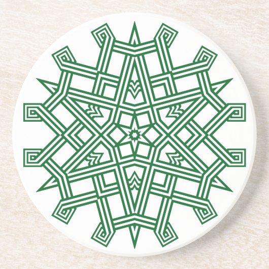 Geometrische Snowflake-Untersetzer Getränkeuntersetzer (Vorne)