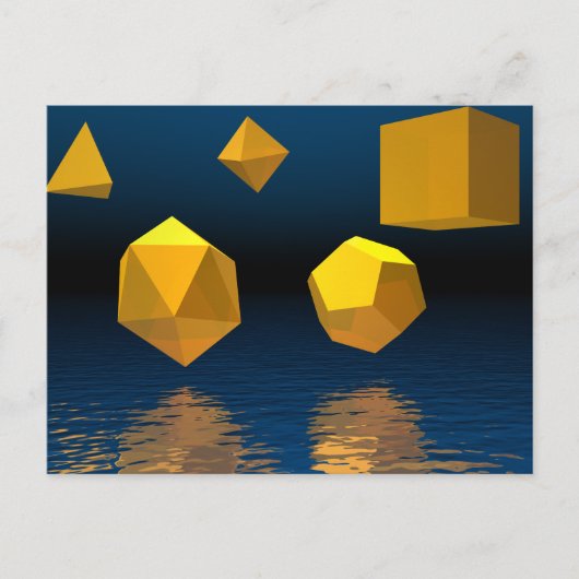 Geometrische Soliden Postkarte (Vorderseite)