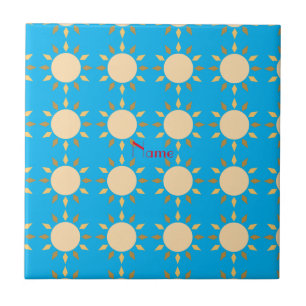 Geometrische Sonne Kreis Thunder_Cove Fliese