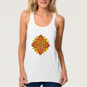 Geometrische Sonnenfarbe Mandala #7 Tank Top