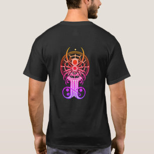 Geometrische Spinnen-Linienkunst T-Shirt
