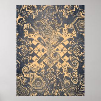 Geometrische Spiral Muster Poster
