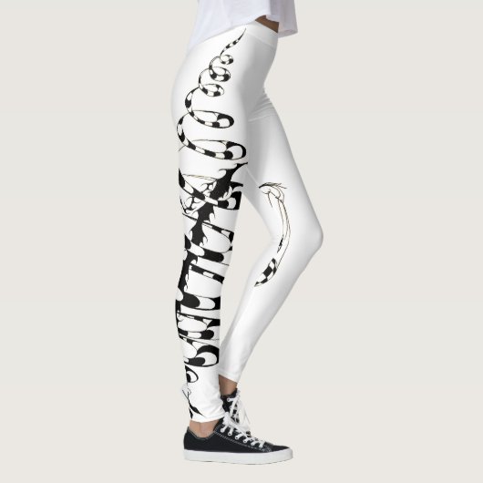 Geometrische spiralförmige Leggings - Visionärer M (Rechts)