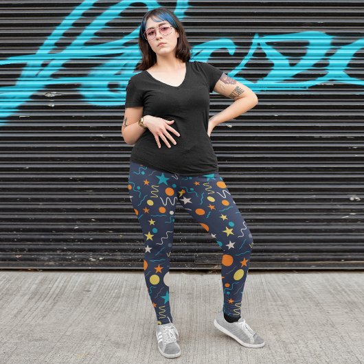 geometrische Spritze Leggings