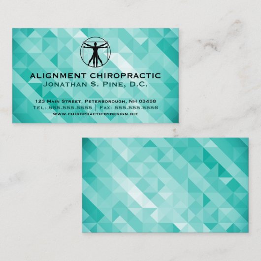 Geometrische Standardchiropraktik-Visitenkarten Visitenkarte (Vorne/Hinten)