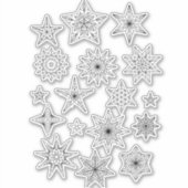 Geometrische Star Line Art Zeichnend Aufkleber (Vorderseite)