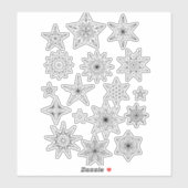 Geometrische Star Line Art Zeichnend Aufkleber (Blatt)