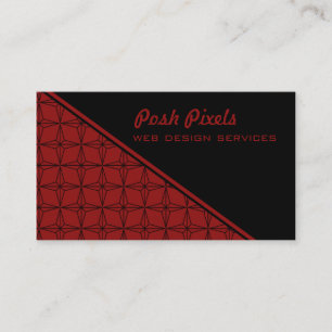 Geometrische Star-Visitenkarte, rot Visitenkarte