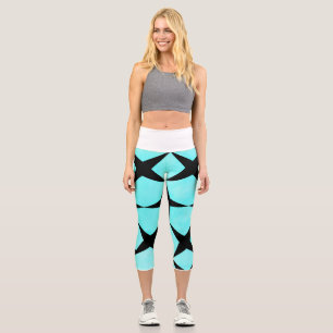 Geometrische Sterne Capri Leggings