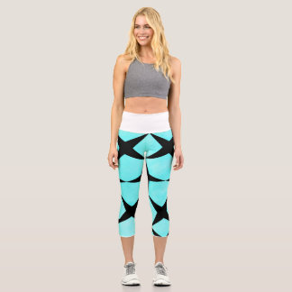 Geometrische Sterne Capri Leggings