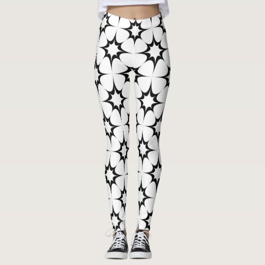 geometrische Sterne Leggings (Vorderseite)